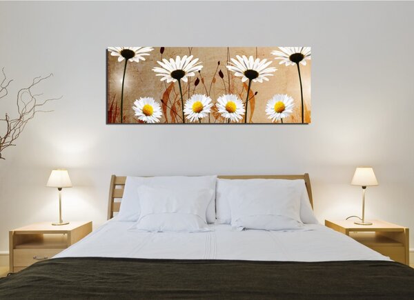 Wallity Obraz na plátne Daisies safari PC042 30x80 cm