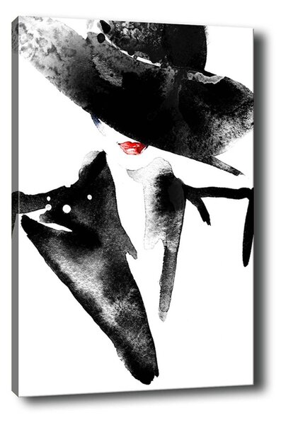 Wallity Obraz na plátne Dáma v čiernom 50x70 cm