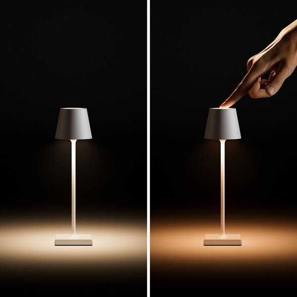 Sigor Nuindie vrecková LED dobíjacia stolná lampa, čierna, IP54, stmievateľná, Čierna, Hliník, Moderný