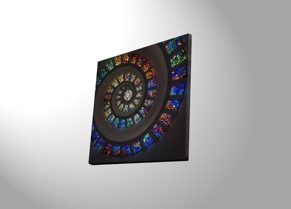 Wallity Obraz s LED osvetlením FAREBNÁ ŠPIRÁLA 49 40 x 40 cm