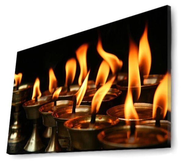Wallity Obraz s LED osvetlením SVIT SVIEČOK 24 45 x 70 cm