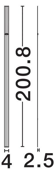 Moderné nastenné svietidlo Invento 200 Čierna C
