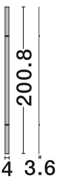 Moderné nastenné svietidlo Invento 200 Čierna D
