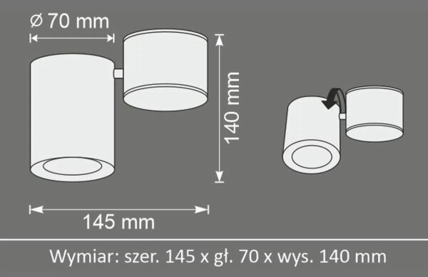 Bodové svietidlo HOBRO 1xGU10/10W/230V biela