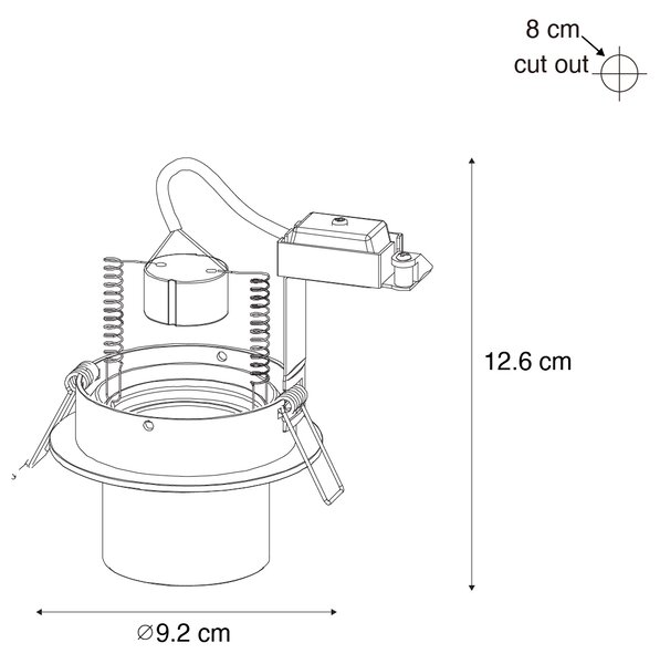 Inteligentné zapustené bodové svietidlo tmavý bronz okrúhle naklápacie vrátane Wifi GU10 50mm - Installa