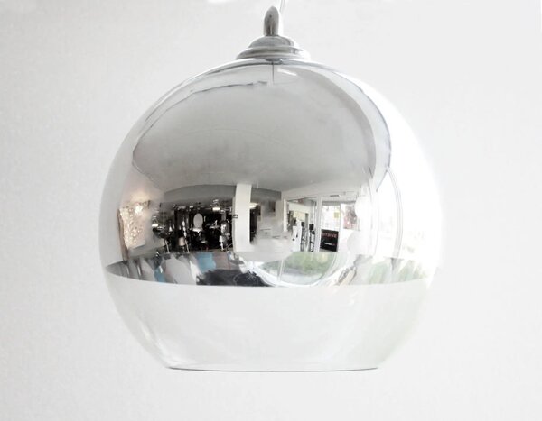 Industriálny luster Silver Ball 18 – Sivá