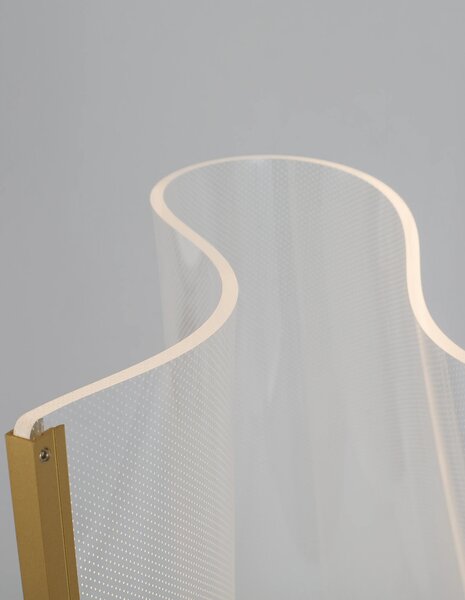 LED stojaca lampa Siderno – Zlatá
