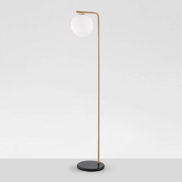 Dizajnová stojaca lampa Alvarez – Zlatá