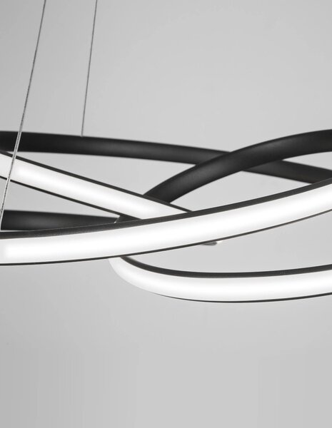 LED luster Menton 52 čierne – Čierna