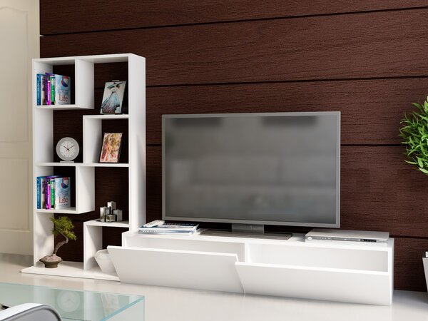 Kalune Design Obývacia stena BARE 220 cm biela