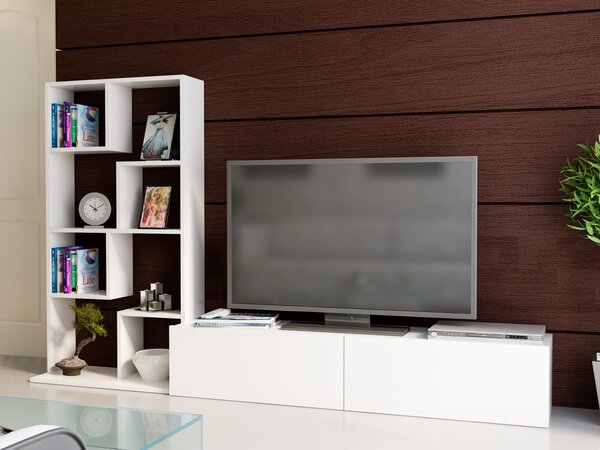 Kalune Design Obývacia stena BARE 220 cm biela