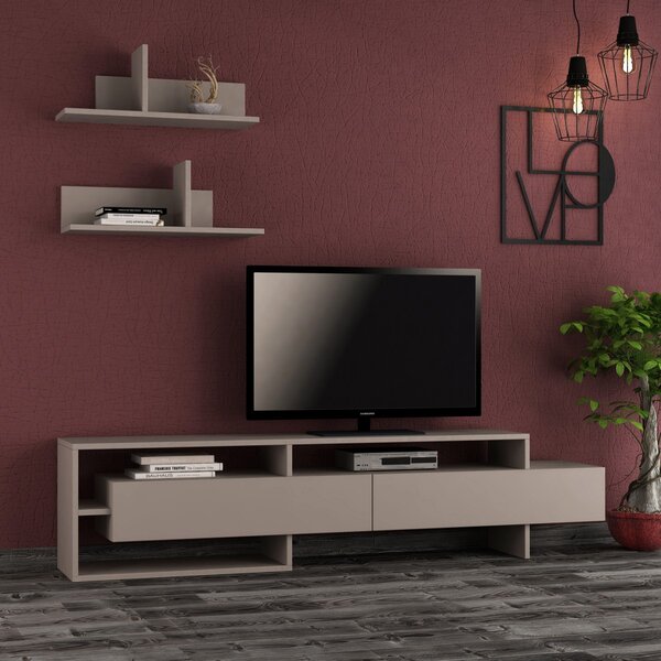 Kalune Design Obývacia stena GARA 180 cm svetlá mocha