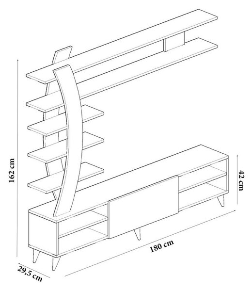 Kalune Design Obývacia stena DURU 180 cm biela