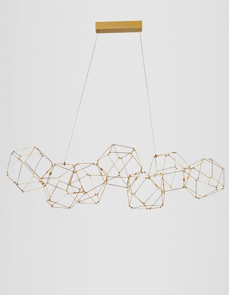 LED luster Nebula 108 zlaté – Zlatá