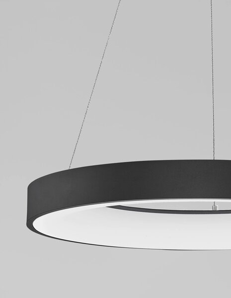 LED luster Rando Thin 60 4000K čierne – Čierna