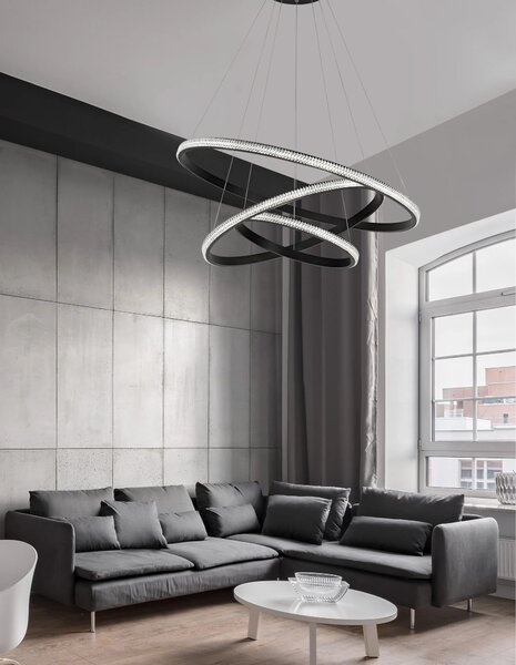 LED luster Nager 78 čierne – Čierna
