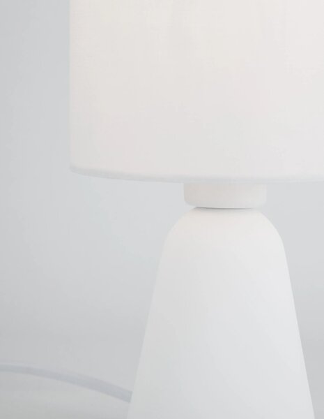 Dizajnová stolová lampa Zero 12 biele – Biela