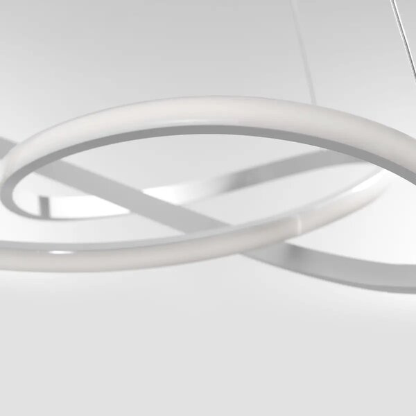 LED luster Fusion 72 biele – Biela
