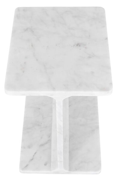 LivinHill Odkladací stolík Avola 30 cm biely mramor
