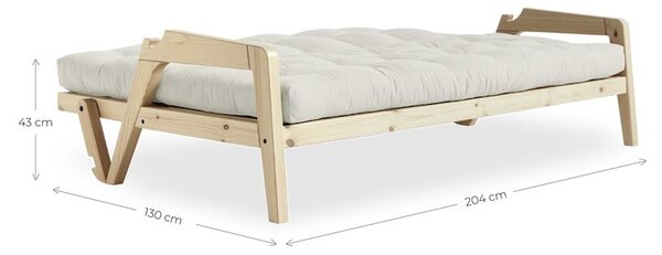 Oranžová rozkladacia pohovka 204 cm Grab - Karup Design