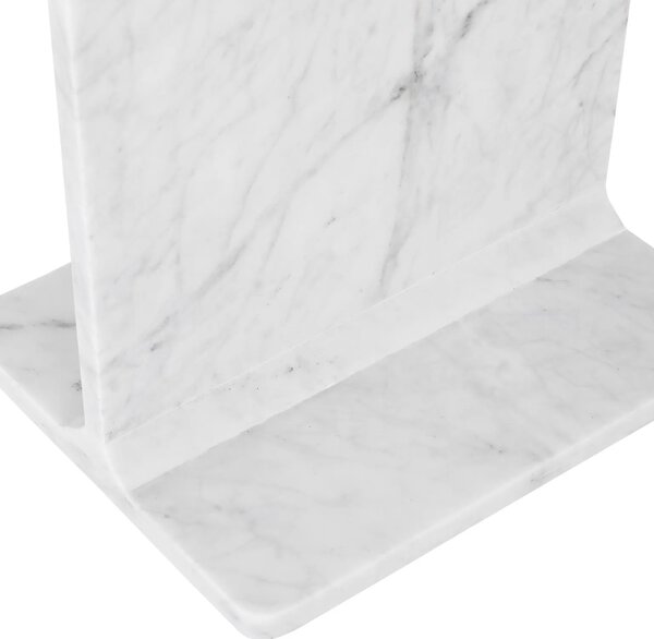 LivinHill Odkladací stolík Avola 30 cm biely mramor