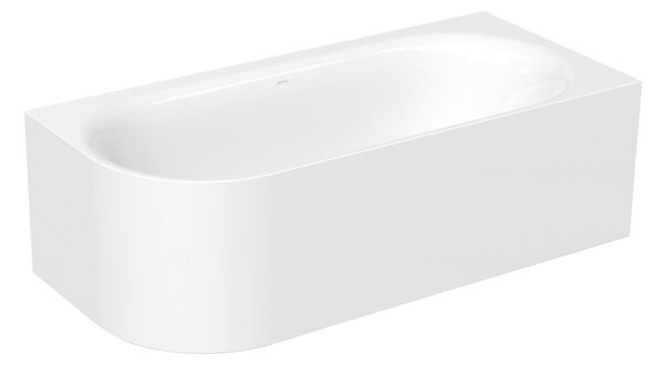 Bette BetteLux Oval V Silhouette - Vaňa do pravého rohu 1750x800 mm, BetteGlaze Plus, biela 3435-000CELVS,PLUS
