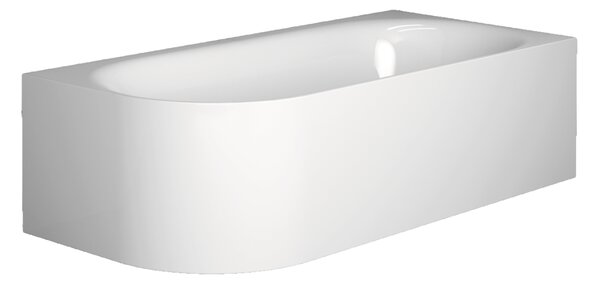 Bette BetteLux Oval V Silhouette - Vaňa do pravého rohu 1750x800 mm, BetteGlaze Plus, biela 3435-000CELVS,PLUS