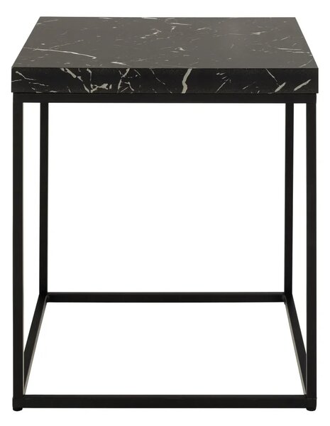 Actona Odkladací stolík Barossa 40 cm mramor/čierny