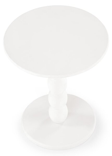 HALMAR Odkladací stolík Cirilla 40 cm z masívu biely
