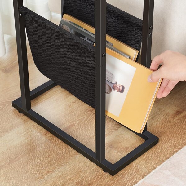 VASAGLE Odkladací stolík Fido 40 cm čierny/číry