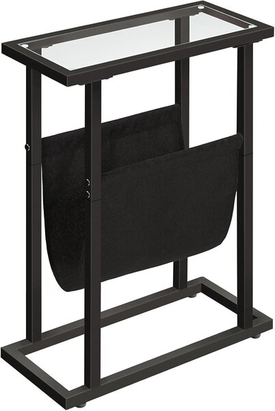 VASAGLE Odkladací stolík Fido 40 cm čierny/číry