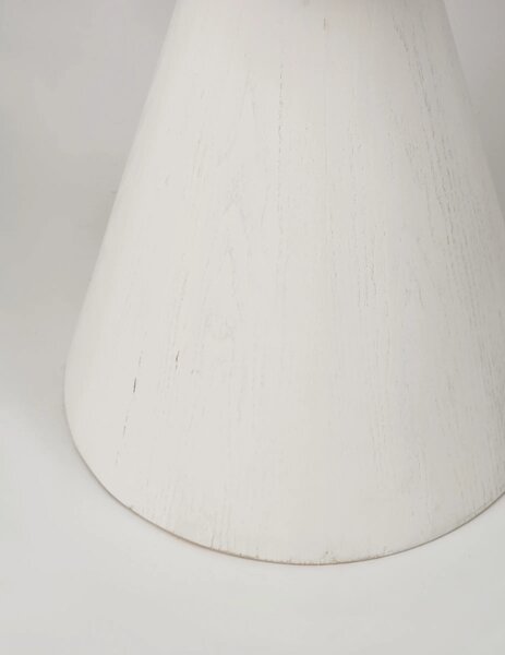 LivinHill Odkladací stolík Florence 40 cm z masívu biely
