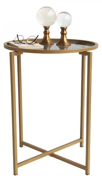 Hanah Home Odkladací stolík Hanah 50 cm zlatý