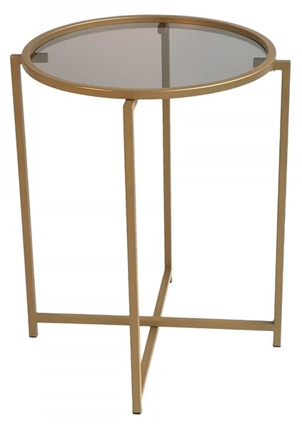 Hanah Home Odkladací stolík Hanah 50 cm zlatý