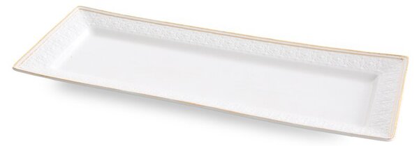 Dekorstudio Dekoratívna keramická misa OLIVIA 39 x 15 cm, biela