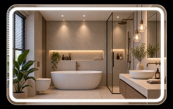 LED zrkadlo 50x70 cm