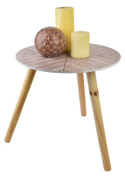 Mondex Odkladací stolík Lammy 40 cm béžový