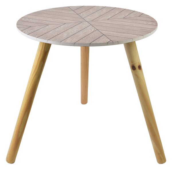 Mondex Odkladací stolík Lammy 40 cm béžový