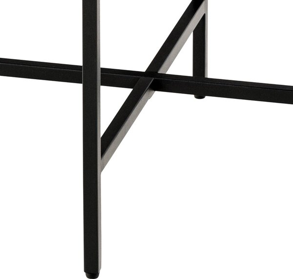 Actona Odkladací stolík Lamoine 40 cm čierny/čierny mramor