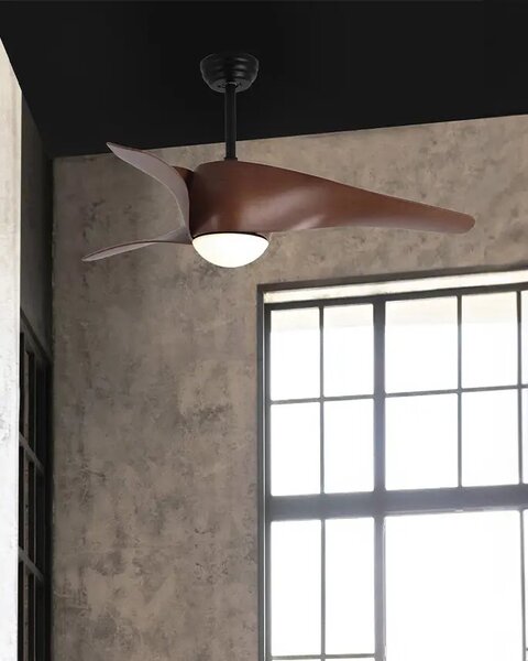 Stropný ventilátor Breeze s diaľkovým ovládaním – Hnedá
