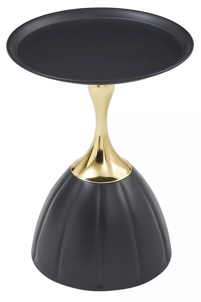 Signal Odkladací stolík Piana 38 cm čierna/zlatá