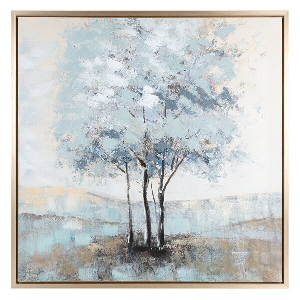 Dekorstudio Dekoračný obraz na plátne s motívom stromov II 80x80cm - krémový
