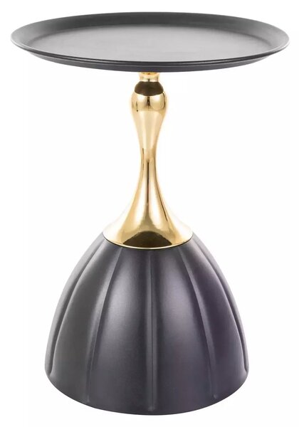 Signal Odkladací stolík Piana 38 cm čierna/zlatá