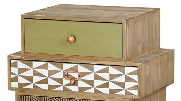 LivinHill Odkladací stolík Portofino 50 cm z masívu viacfarebný