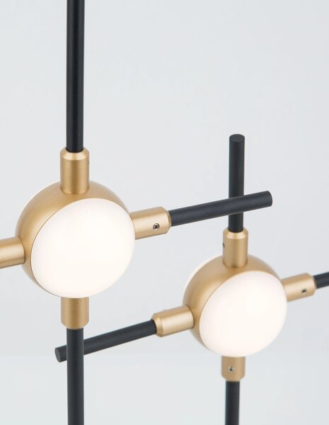 LED stolová lampa Atomo 28 čierne – Zlatá
