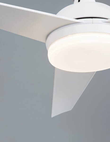 Stropný ventilátor Flow 15.2 biele s diaľkovým ovládaním – Biela