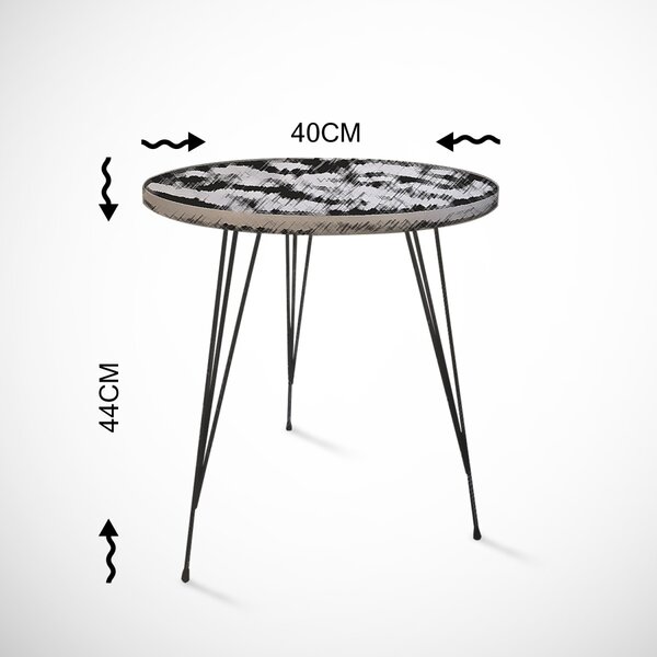 Kalune Design Odkladací stolík Sandalf čierny