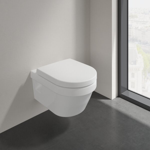 Villeroy & Boch Architectura - WC sedátko s poklopom, QuickRelease, SoftClose, alpská biela 98M9C101