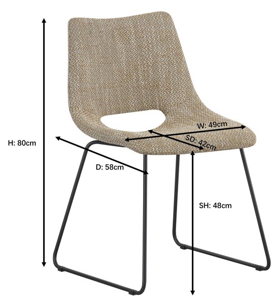 STOLIČKA, 48/79/56 cm Stylife - Stoličky, Online Only