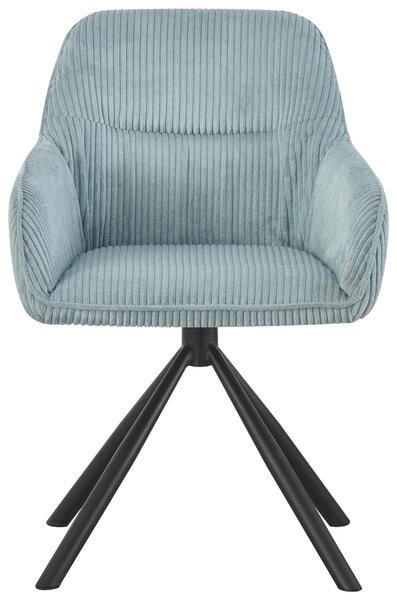 STOLIČKA S PODRÚČKAMI, železo, kord, čierna, svetlomodrá Carryhome - Stoličky, Online Only